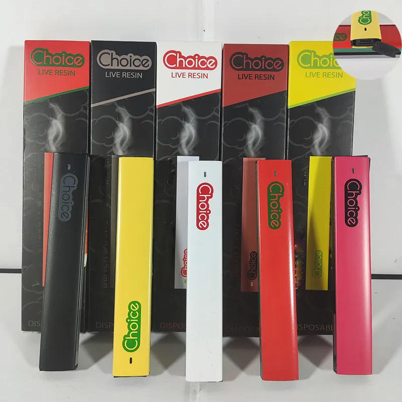 Choice Live Resin Disposable Vape Pen Bar Vape Rechargeable Vaporizer