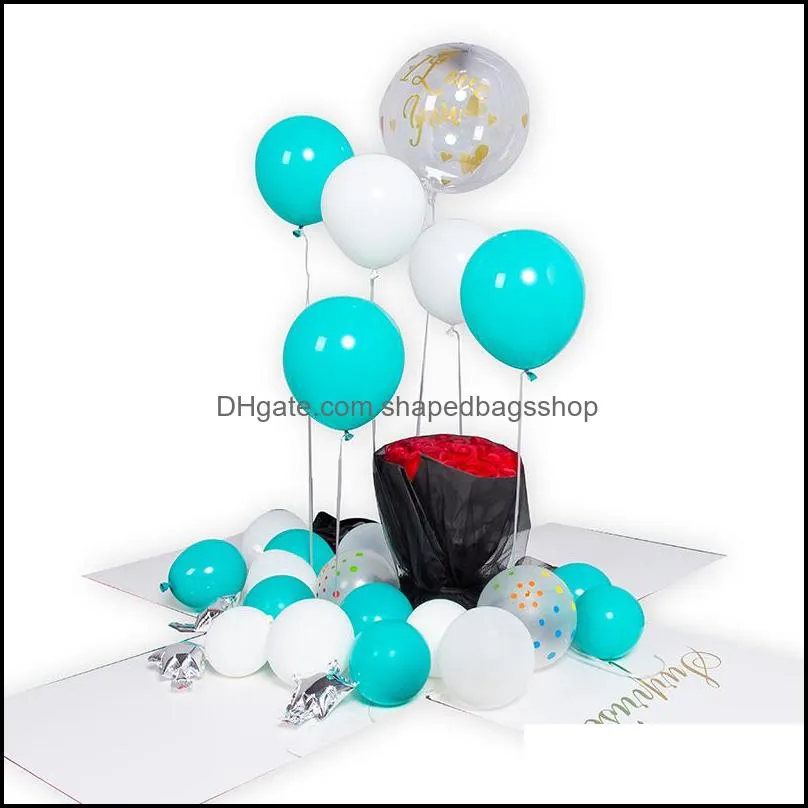 1set Surprise Box Confession Balloon Christmas decorations gift Explosion Box wedding Gift Birthday Flower halloween Gift Wrap