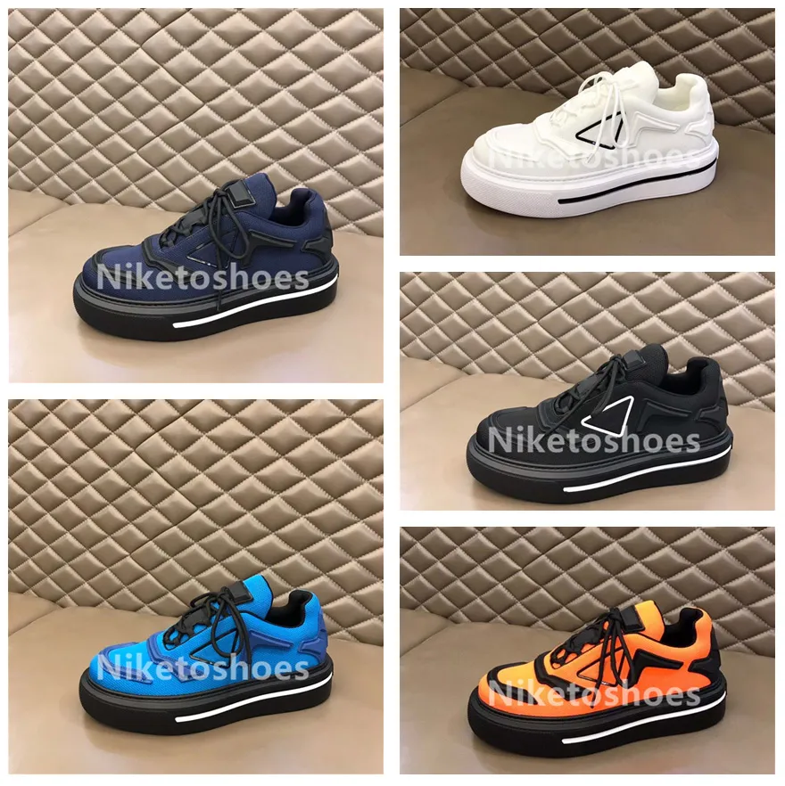 Iconic Triangle Logo Women Shoe Re Nylon Sneakers Fashion Designer Men Casual Shoes Rubber