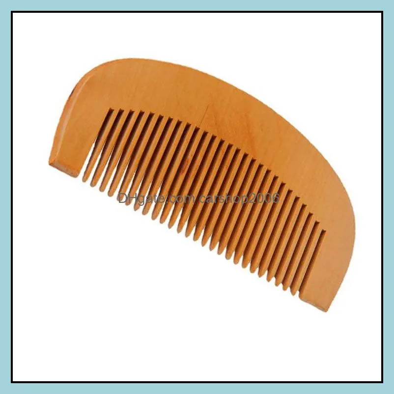 moq 50pcs custom your logo wooden hair comb beard comb premium pear wood hair brush amazon hot sale customized barber comb pocket