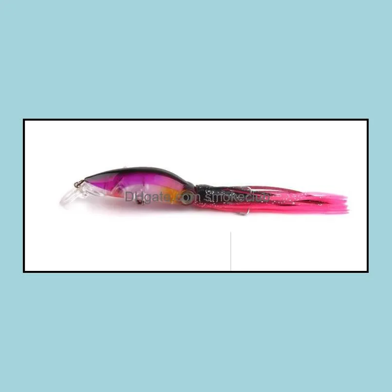 5PCS 18cm/16g 7.08in/0.56oz Big Buzzbait cuttle bait 5color Mixed lure fishing bait deepwater Artificial Bionic cuttle High-quality!