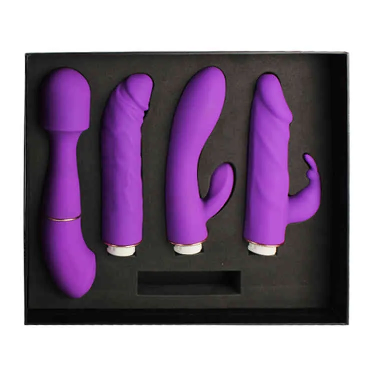 Massager 1 Kits Siliconen Dildo's Japanse hete massagers stelt geschenken in de fabriek Mini Portable Rabbit Female Sex Toy Vibrator