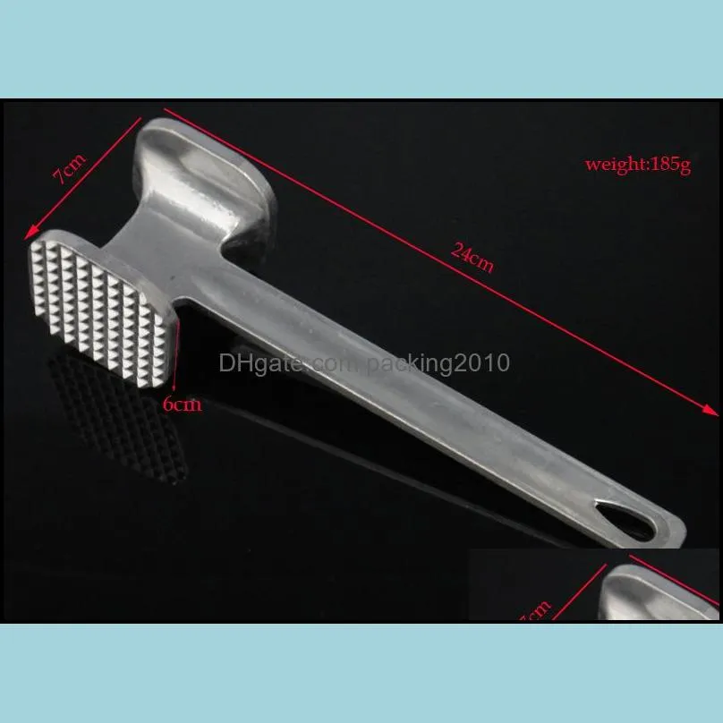 Metal Aluminum Meat Hammer Tenderizer Steak Beef Pork Chicken Mallet Kitchen Tool High Quality 6jh C R