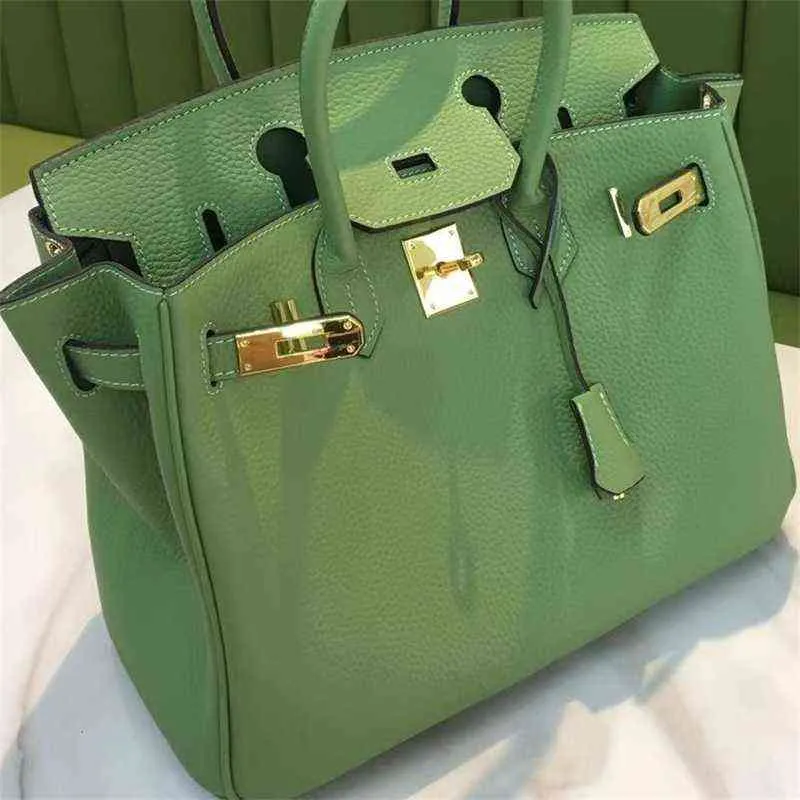 H 디자이너 헤르메 가방 버킨스 새로운 백금 가방 여성 토고 가죽 라이치 패턴 휴대용 신부 웨딩 5A
