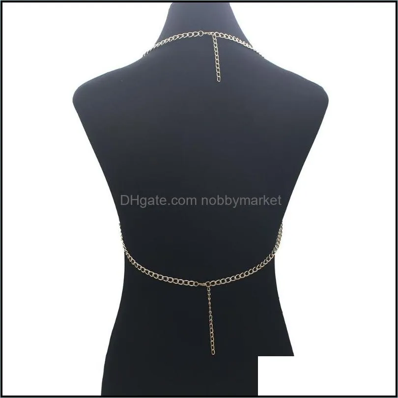 Other Tassel Gold Color Body Chain Bra For Wome Sexy Bikini Harness Jewelry Nightclub
