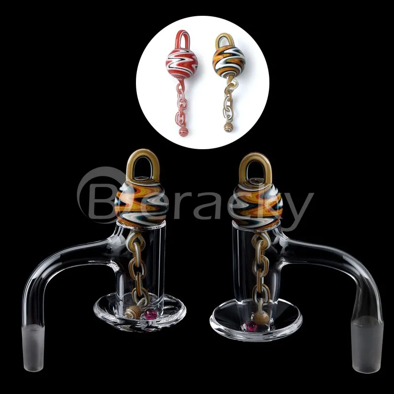 2 stijlen roken accessoires naadloze spiraalvormige blender quartz banger heldere blender nagel met glazen terenketens voor dab rigs water bongpijpen