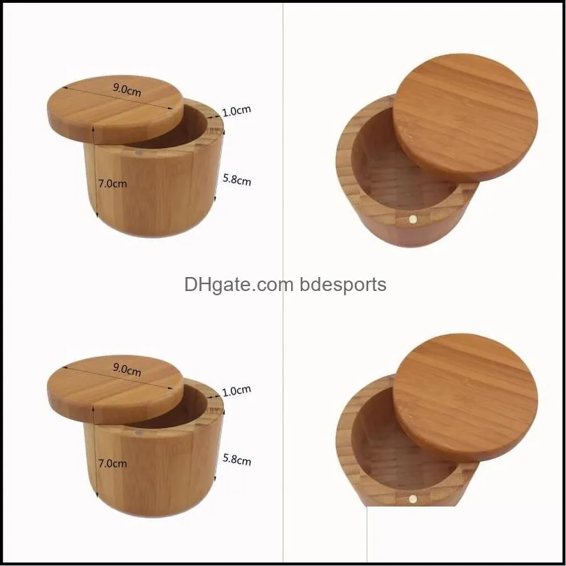 Wooden Spice Tools Seasoning Pot Bamboo Shaker Sugar Salt Pepper Herbs Storage Bottle Spices Jar Kitchen 267 N2