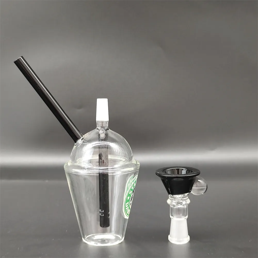 4.7 pollici Narghilè mancanza Starbucks Cup Glass bong Mini Water Pipes dap rig e Oil Rigs Glass Bong Smoke