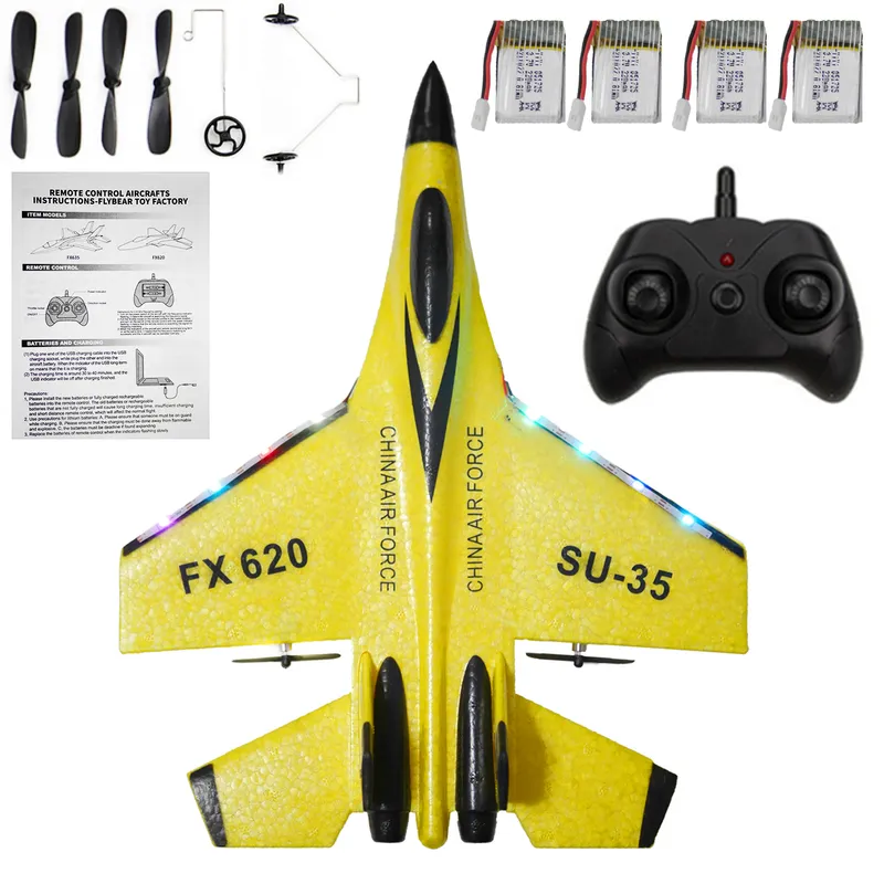 BBSONG RC Flugzeug SU 35 Fernbedienung Flugzeug 2 4G Kämpfer Hobby Segelflugzeug EPP Schaum Spielzeug Für Kinder Geschenk 220713