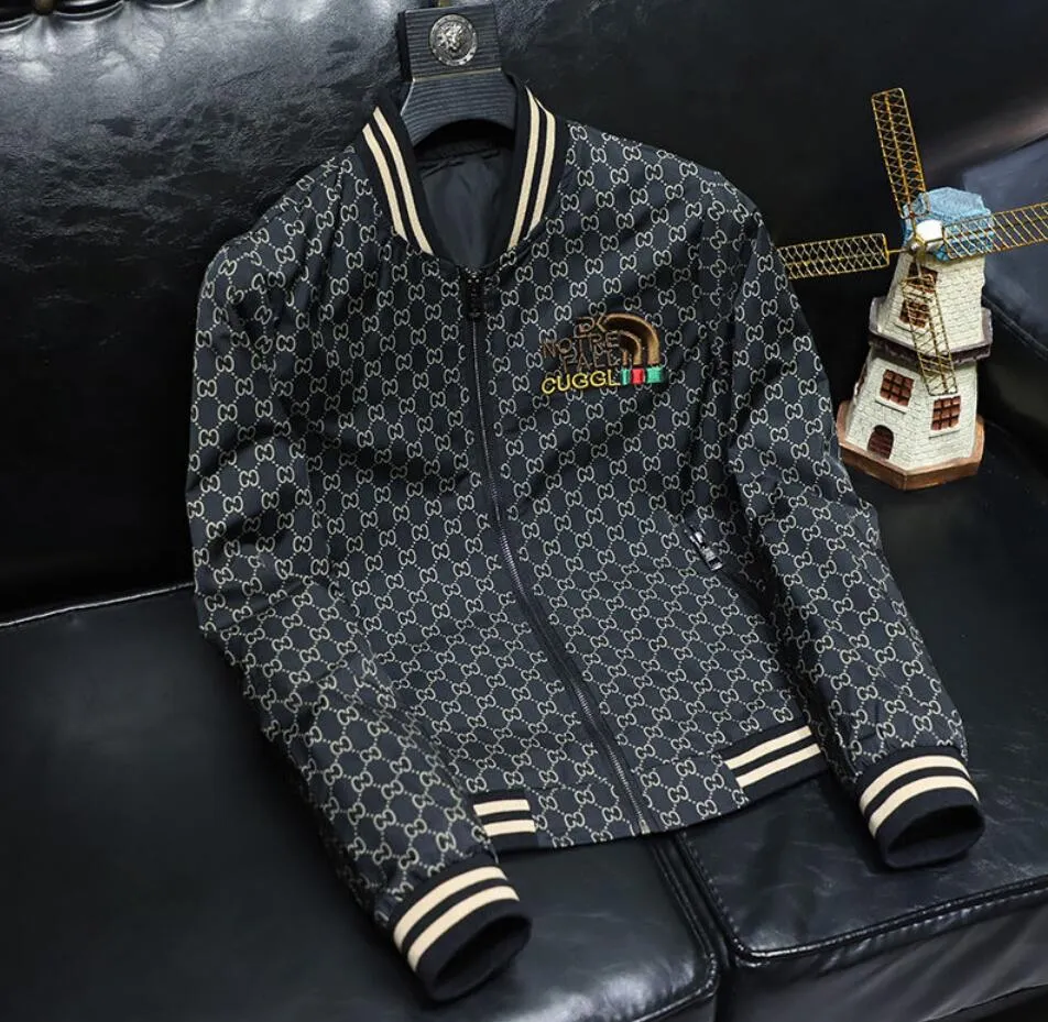 Jacket jacket men s autumn new tiger head print stand up collar windbreaker men s trendy brand casual handsome baseball uniform men s trend