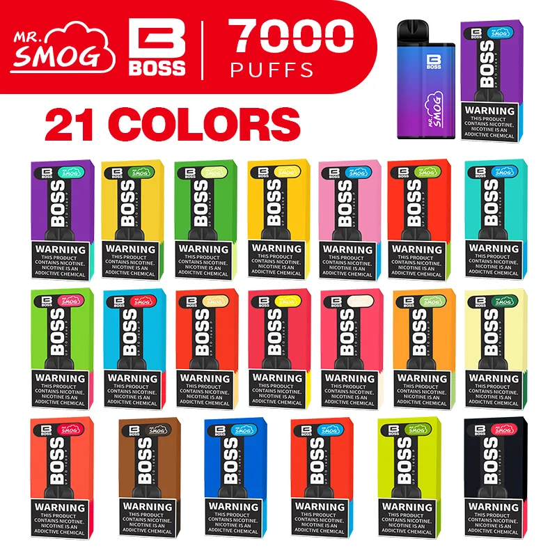 2022 Disposable E Cigarette Mr.SMOG 15ml Device 7000puffs Pods Vape