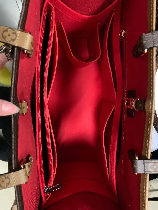 Подходит для ONTHEGO Tote Войлочная тканевая сумка-вкладыш-органайзер Органайзер для косметичек Внутренний кошелек для путешествий Детские косметички Внутренние сумки для мамы 220526