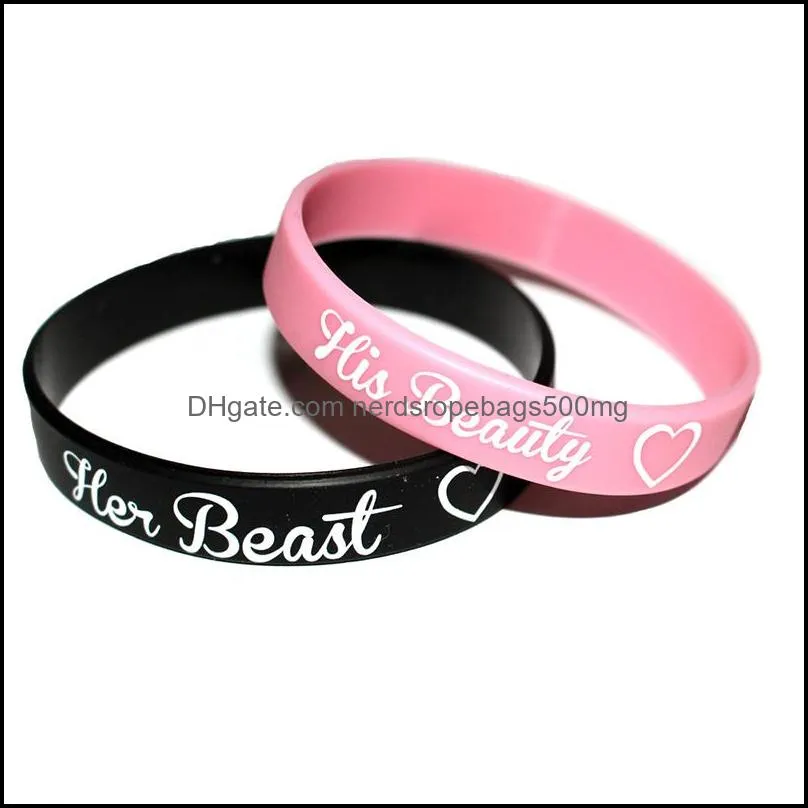 Couple Silicone Bracelet Party Favor Decoration Couple Bracelets Fashion Accessories Valentine`s Day Gift RRF14170