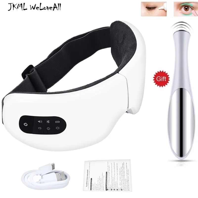Electric Smart Eye Massager против морщин массажное устройство сжатие терапевтические очки для усталых глаз Bluetooth Music 220630