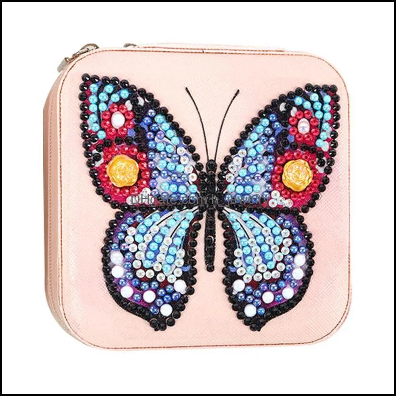 Jewelry Pouches, Bags DIY 5D Mosaic Rhinestone Storage Box Special Shape Diamond Resin Painting Kit Organize Case Holder Gifts#22