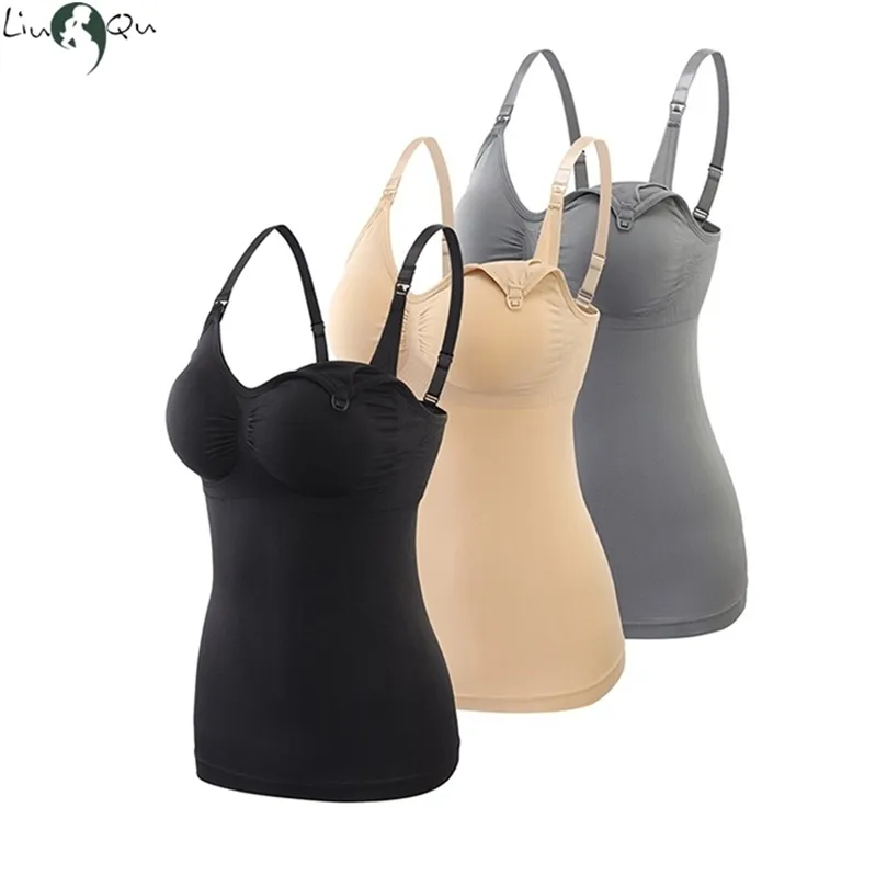 LIU QU Gilet premaman per allattamento senza maniche Comodo allattamento al seno Veststyle Reggiseno per allattamento Gilet da donna Intimo per la gravidanza Sling 220621