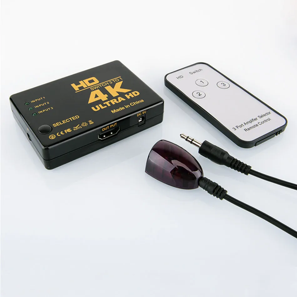 Commutateur HDMI 3 En 1 Sortie 4K - Switch Auto Pour PS5, Xbox, TV - Transmission Audio Haute Qualité