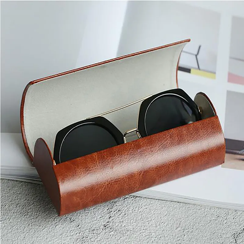 Étui à lunettes en cuir dur mode magnétique anti-poussière étanche boîte à lunettes support solide lunettes de lecture étuis multicolores