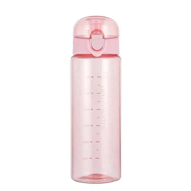 780ml Plastic Water Bottle Drinking Portable Sports Tea Coffee Cup Kitchen Tools Kids School Supplies