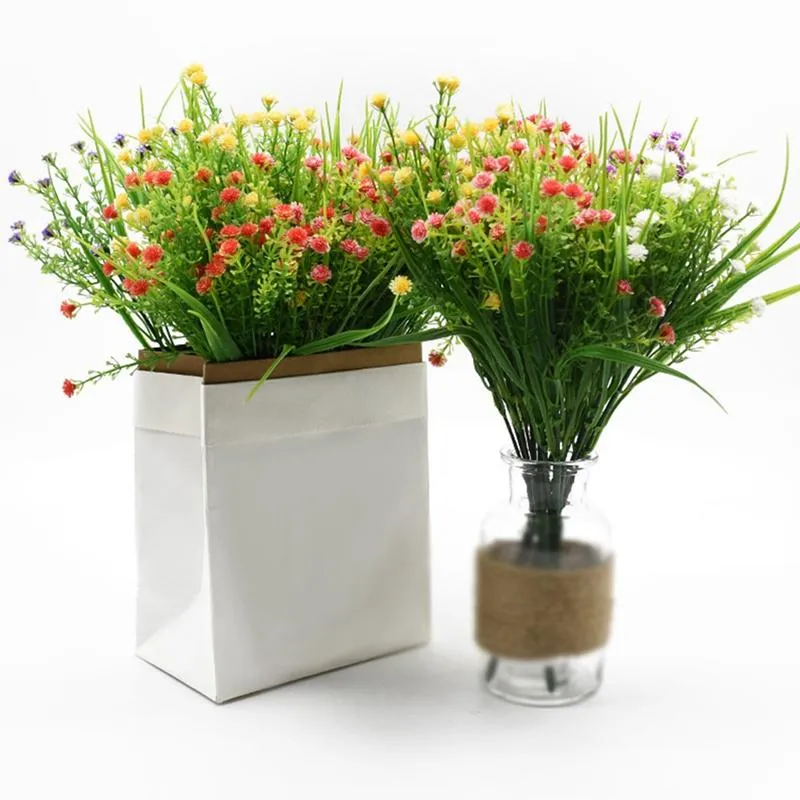 Decoratieve bloemen kranaten vazen ​​voor huizendecoratie accessoires nep madeliefje plastic bloem bruiloft kunstmatig