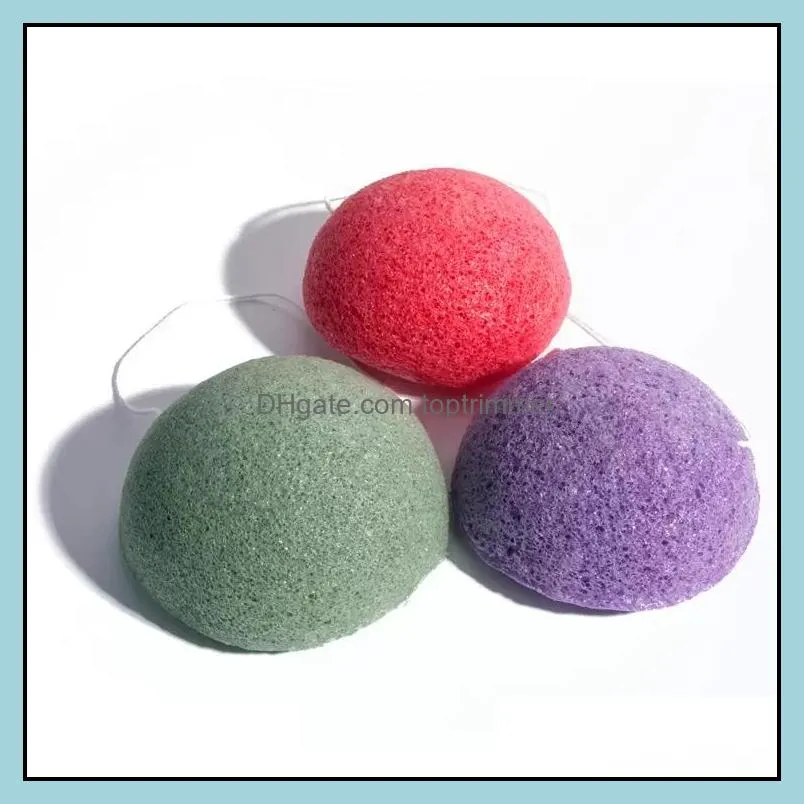 2022 wash natural active plant konjac cleansing cotton bamboo charcoal facial puff face wash cleaning flapping amorphophallus konjac wet sponge tnt