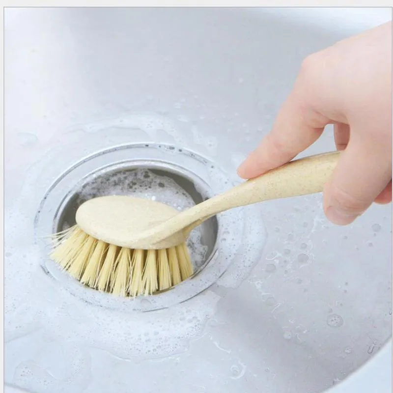 Kitchen Pot Bowl Plate Clean Brush Sink Desktop Floor Long Handle Cleaning Brushes Portable Hanging Household Cleans Tools BH5396 WLY