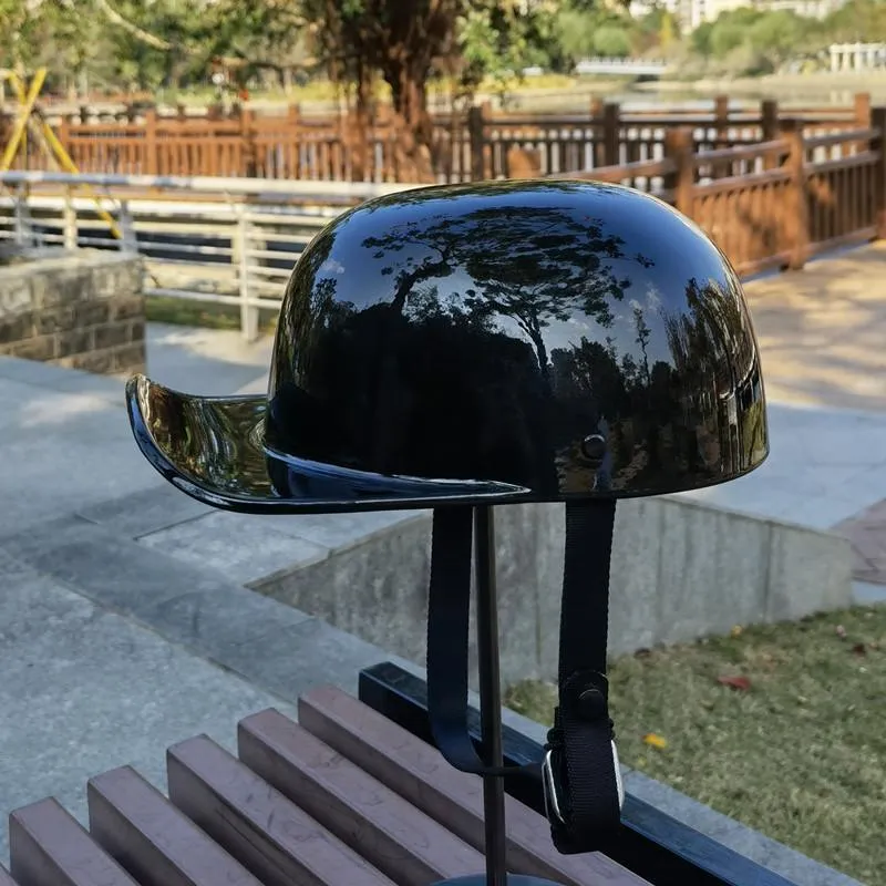 Capacetes de motocicleta capacete retro rosto cheio boné de beisebol acessórios pato dot aprovado casco demoto bq1235c