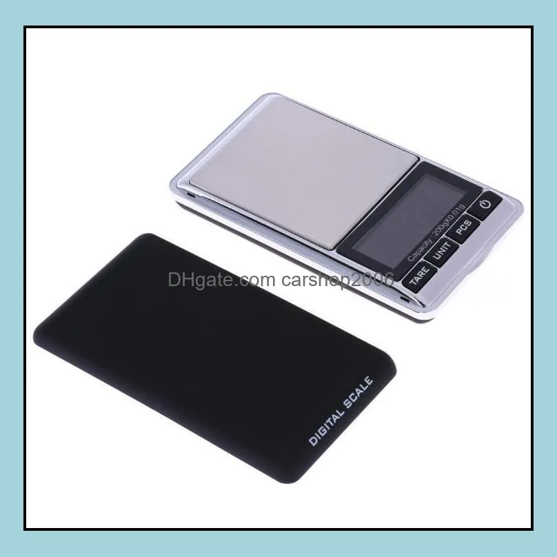 dhl 50pcs 200g x 0.01g precision measuring weight tools lcd digital jewelry scale gram 0.01 pocket balance electronic scales sn1697