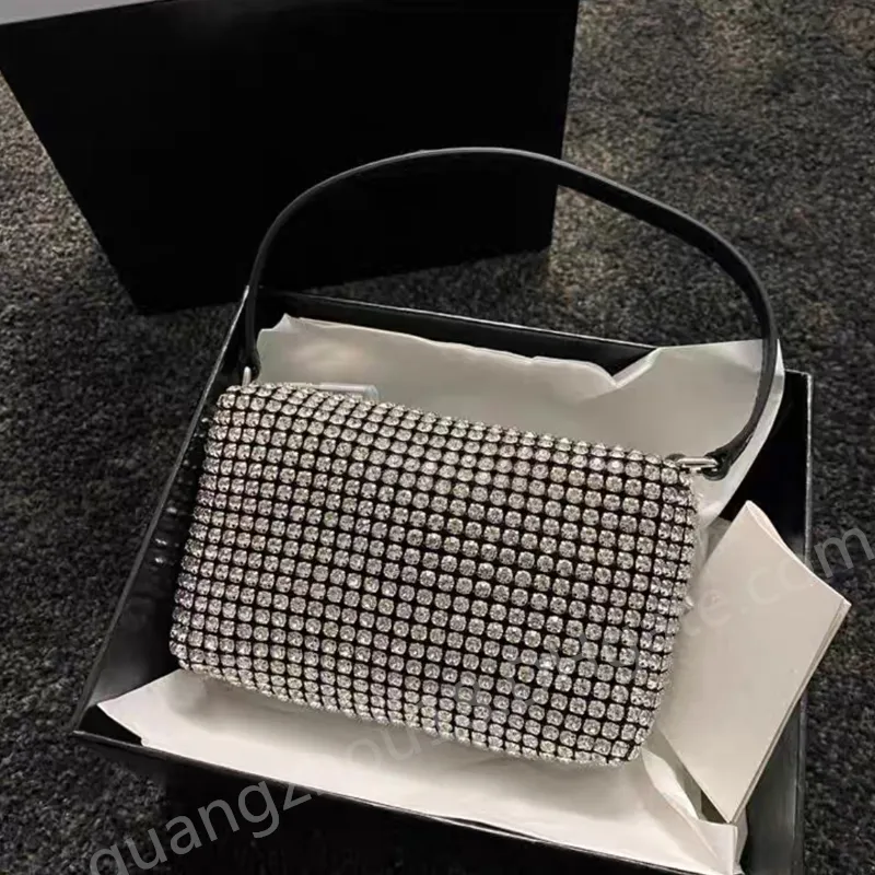 Mode dames messenger bags handtassen met volledige diamant crossbody schoudertas met doos