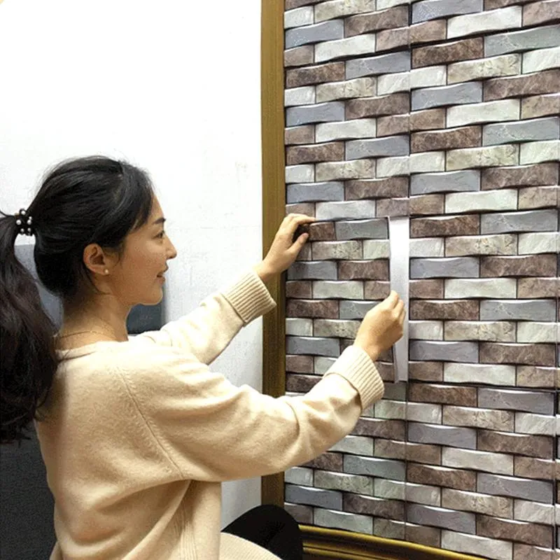 Wall Stickers Self Adhesive Tile Sticker Home Decor 3d Pvc Covers