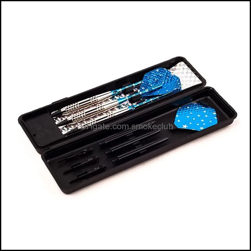 3 pcs/set 18g high quality professional electronic dart anti-throw antiskid soft tip darts game security Blue aluminum foil wing