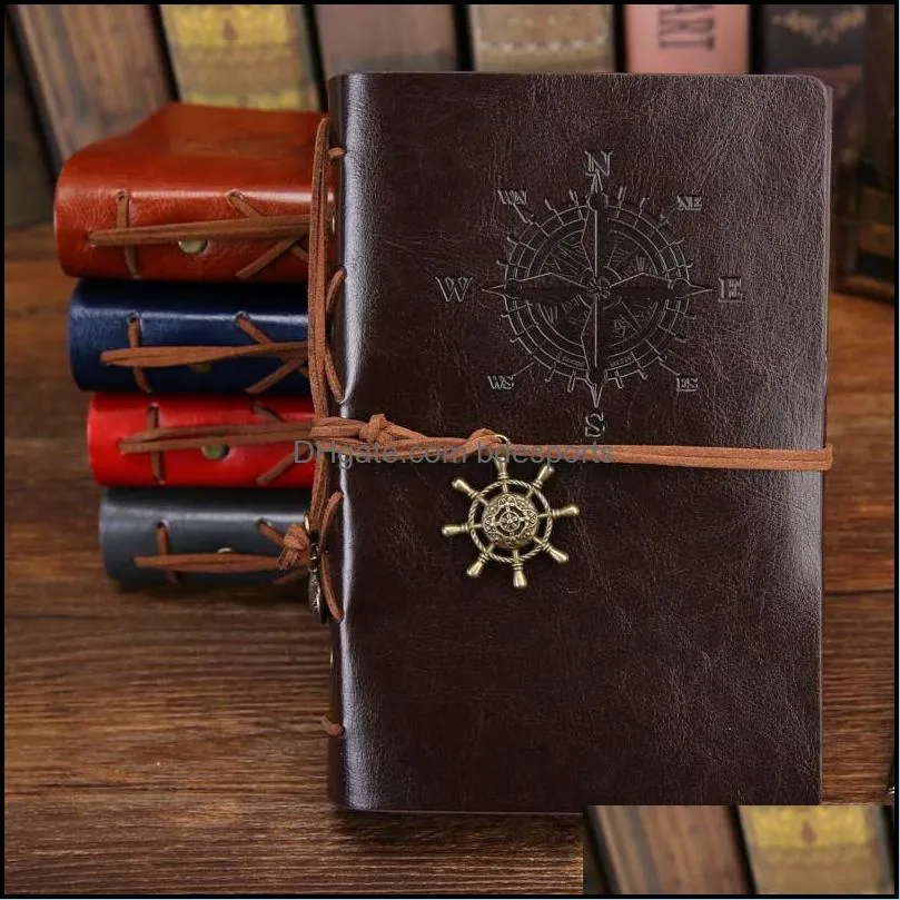 1Pcs/set New Diary Notebook Vintage Pirate Note Book Replaceable Traveler Notepad Book Leather Cover Blank Notebook