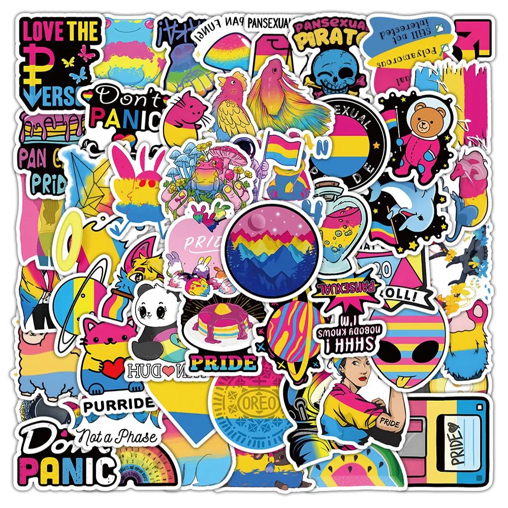 Pansexual Pride Vinyl Sticker - 3 Inch Waterproof Decal For Car, Laptop, Helmet - LGBTQ+ Pride Decal