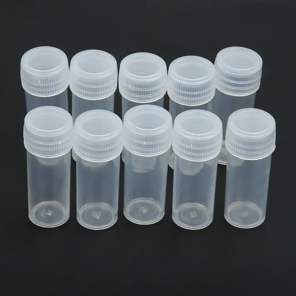 PE 5ml Clear Plastic Sample Bottle Volume Empty Cream Jar Cosmetic 5g Liquid Solid Oil Containers Small Storage Contain Bottle with Cover kitchen accessories