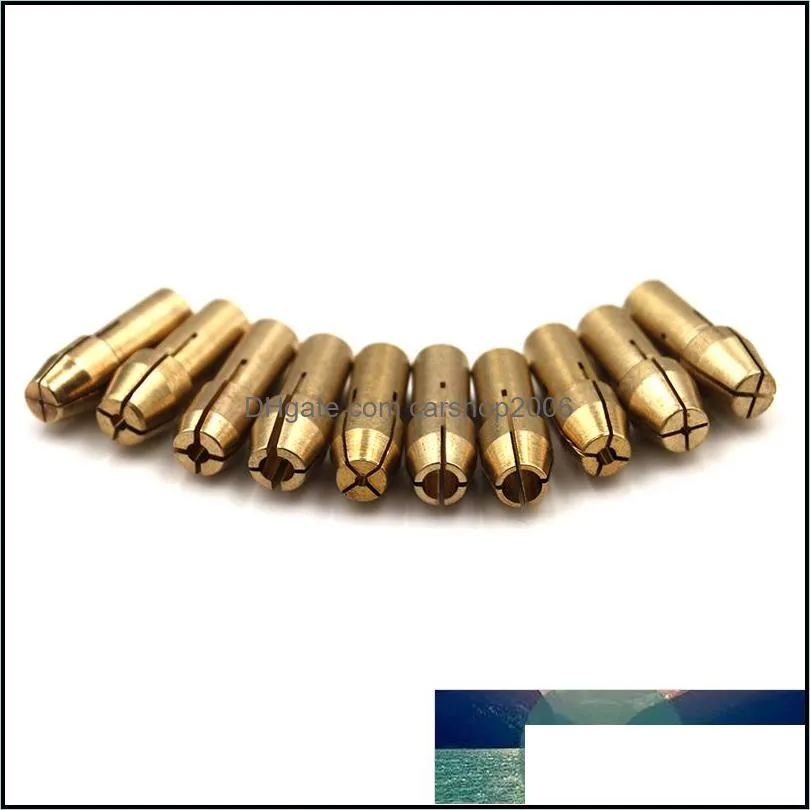 10Pcs brass chuck 0.5-3.2mm Electric drill bit holder Mini drill bit Metal fittings Copper central