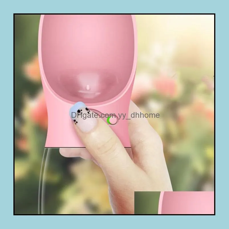 pet dog cat bottle portable travel cups outdoor feeder water drinking bowl 350ml small large dogs products zwl368