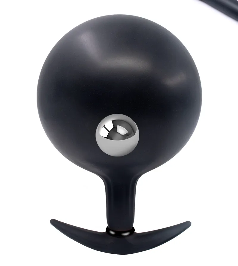 Plug anale gonfiabile con sfere in metallo, diametro 10 cm, con pompa, con  catena a sfere : : Salute e cura della persona