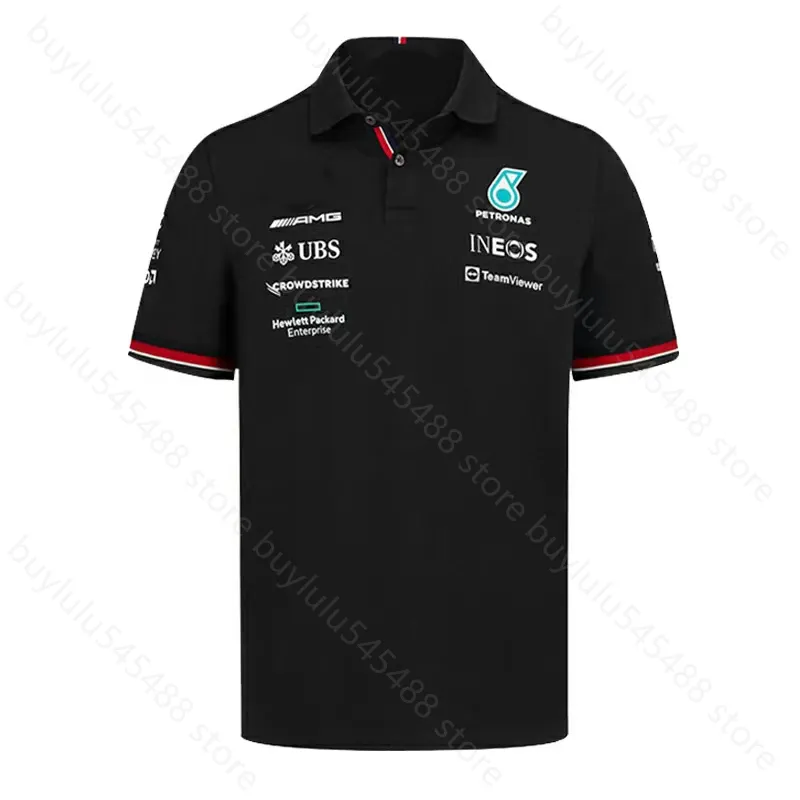 2023 Yeni F1 Formula One Racing Team Polo Gömlek Yaz Takımları Hamilton T-Shirts Erkek Yakası