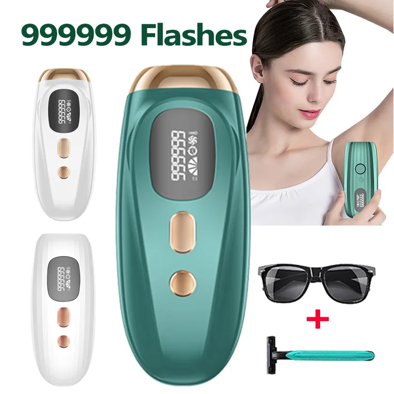 IPL Ontharing 999999 Flashes Laser Epilator Permanente Pijnloze Automatische Ontharing Apparaat Draagbare Hele Lichaam Poepilator 220511