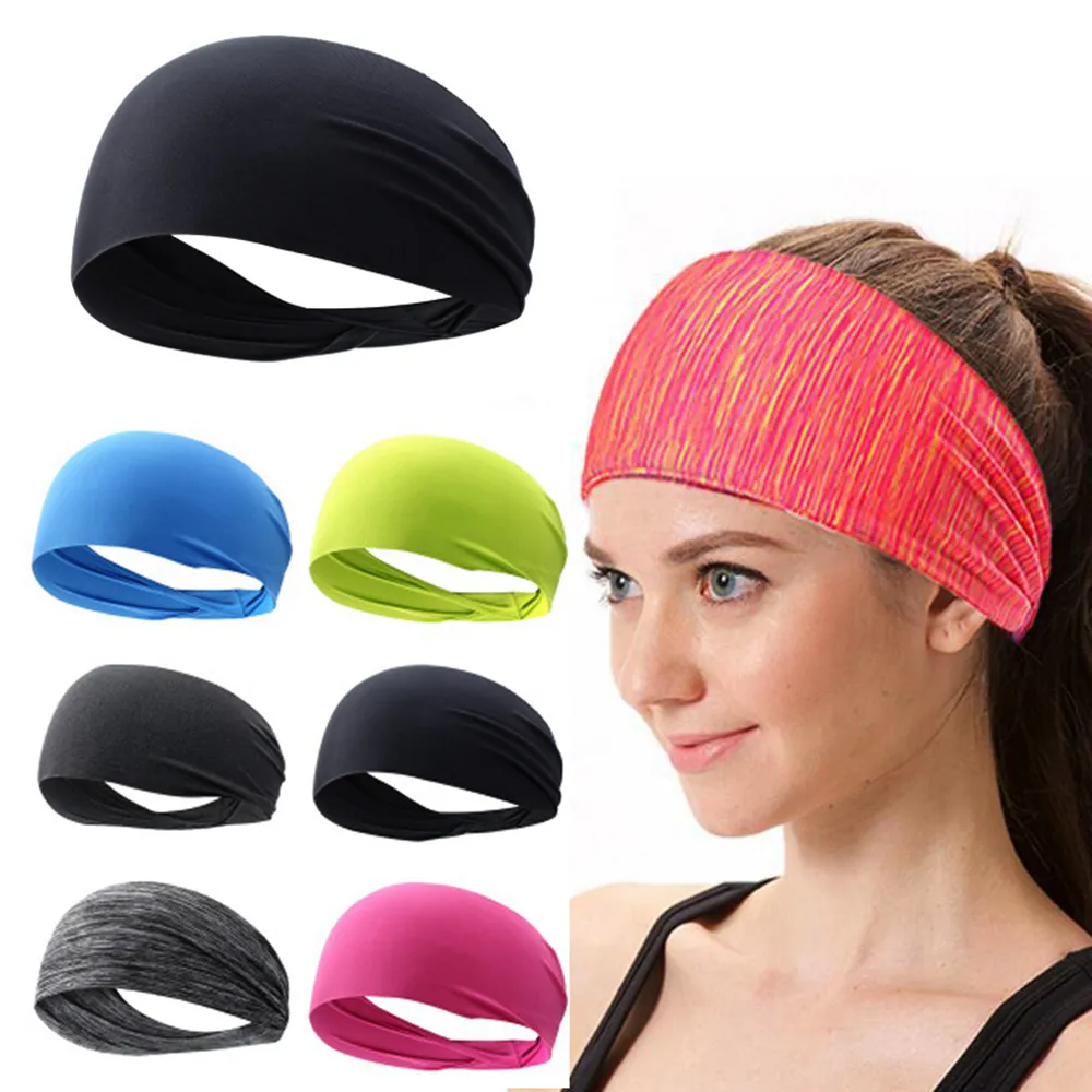 Elastic Yoga Sport Pałą na głowę Running Hair Band Turban Outdoor Gym Paspasp Sport Fitness Bandage Fashion Women/Men