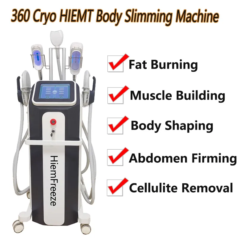 Vertical HIEMT Machine Muscle Building Abdomen Firming Cryolipolysis Handle Fat Loss Body Slimming Machine CE Approve