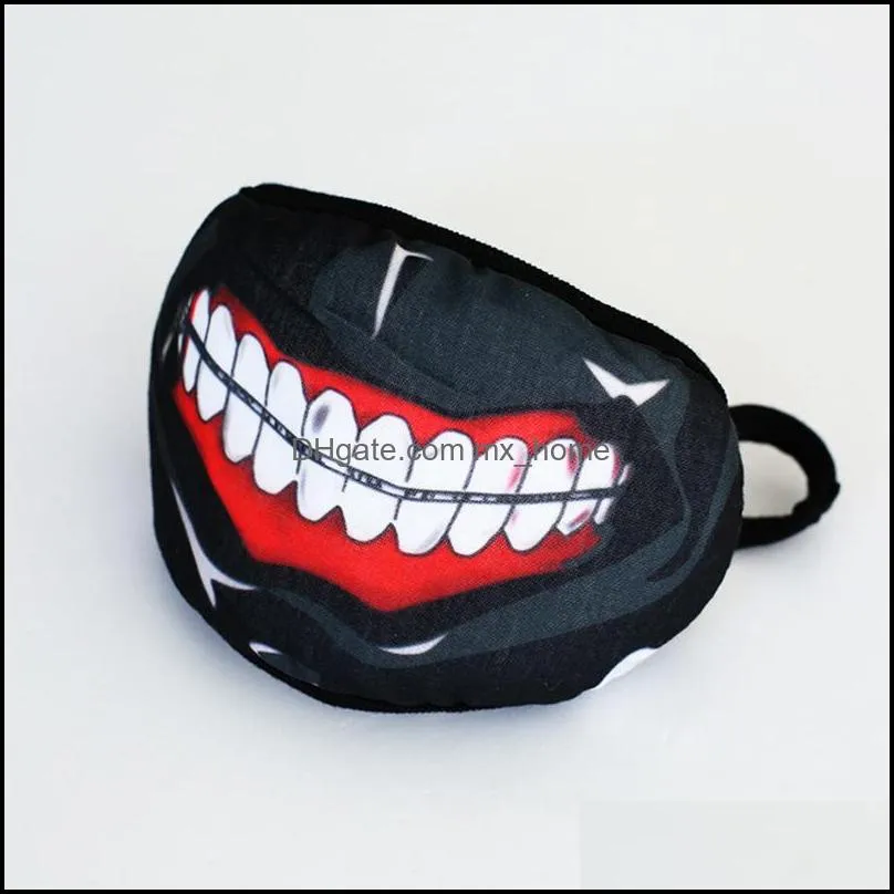 Horror Halloween Cosplay Mask, Winter Anti-Dust Cotton Funny Warm Face Mask Mouth Muffle DHL Fedex Free Shipping