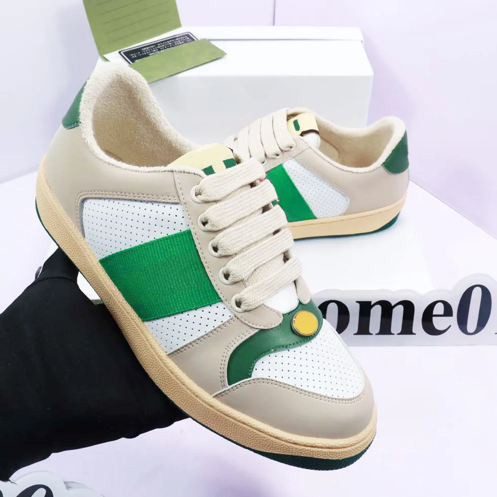 Vecchio Vintage Rosso Verde Logo Completo Piccole Scarpe Sporche