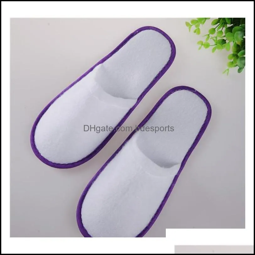 Supplies Home & Garden Drop Delivery 2021 Bath Disposable El Towelling Slippers Eva Men Women Flop White Multi Color Indoor Slipper Ju0507