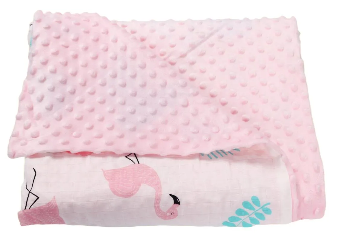 Blankets & Swaddling 55x43 Inch Extra Large Dotted Backing Blanket 3D Dot Minky Kids Adult Weighted Traveling Throw Year Christmas Gift