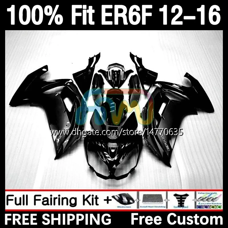 OEM Body for Kawasaki Ninja 650R 650 R ER6 F ER 6F 2012-2016 Bodywork 11dh.4 ER-6F ER6F 12 13 14 15 16 650-R 2012 2013 2014 2016 2016 Forma wtryskowa Fairing Kit Metal Black Black