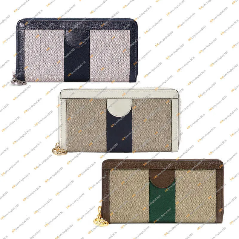 523154 Ophidia Continental Zip em torno do estilista de cartas Designer de carteira feminino Cardor de cartões de cartas de moeda de moedas Chave da bolsa Cles Cles Passport Cover