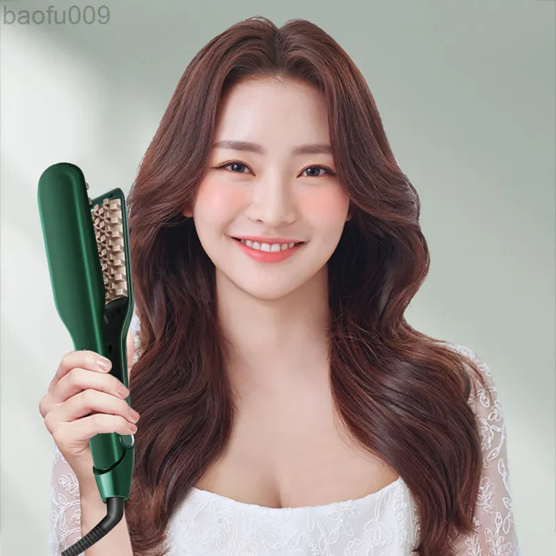Professional 3D Hair Curler 5 Speed Temperature Fluffy Corrugated Curling Tong Tourmaline Ceramic Volumizer Corn Splinter 2024 Styling Tools for