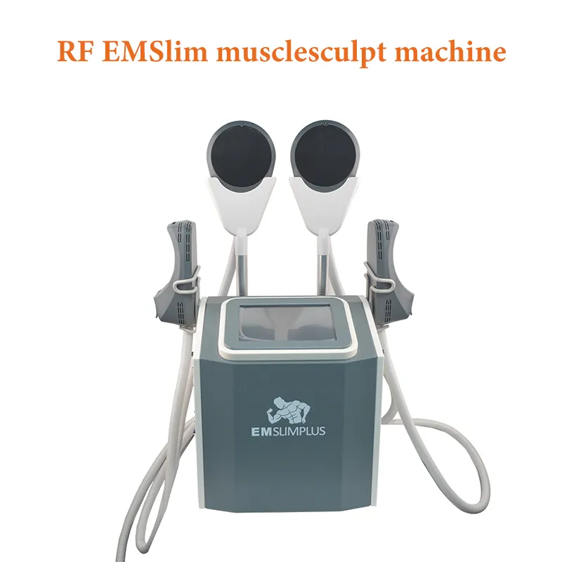 Hiemt RF Musclesculpt Machine Body Slimming Emslim Building Muscle Cellulite Borttagning gå ner i vikt Hög intensitet Skönhetsutrustning med fyra handtag
