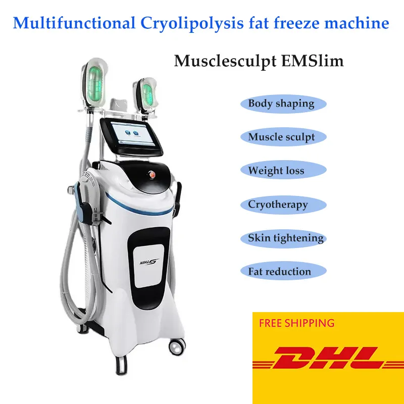 Multifunzionale HIEMT 360 gradi cryo lipo congelamento grasso dimagrante macchina per terapia del freddo criolipolisi emslim